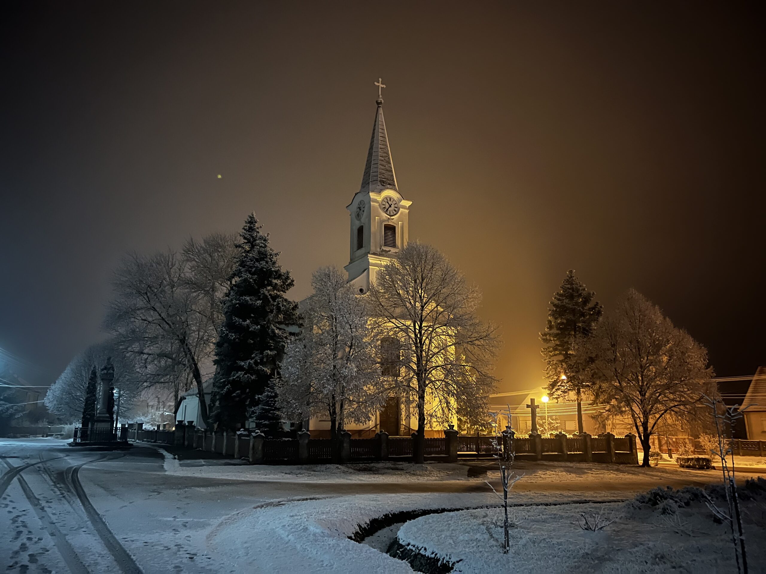 Dejtár templom tél 2024